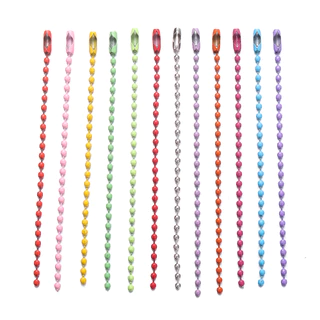 St.kunkka 10 ชิ้น/ถุง 10.5 ซม. โซ่ลูกปัดพวงกุญแจลูกปัดไข่ปลา สีแคนดี้ สําหรับทําเครื่องประดับ DIY