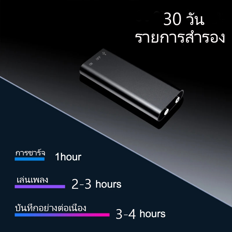เครื่องบันทึกเสียงขนาดเล็ก เครื่องบันทึกเสียงจิ๋ว (charge) เครื่องอัดเสียง แบบจิ๋ว 8GB ครื่องบันทึกเสียง ขนาดเล็ก แบบพกพา