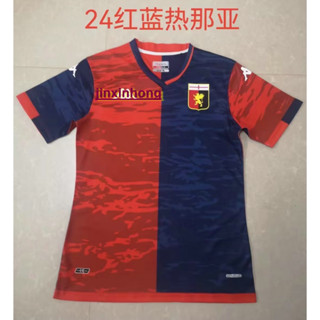 เสื้อกีฬาแขนสั้น ลายทีมชาติฟุตบอล Genoa Jersey 23 24 ชุดเหย้า คุณภาพสูง สําหรับผู้ชาย