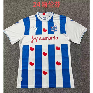 เสื้อกีฬาแขนสั้น ลายทีมชาติฟุตบอล Heerenveen 23 24 ชุดเหย้า คุณภาพสูง สําหรับผู้ชาย