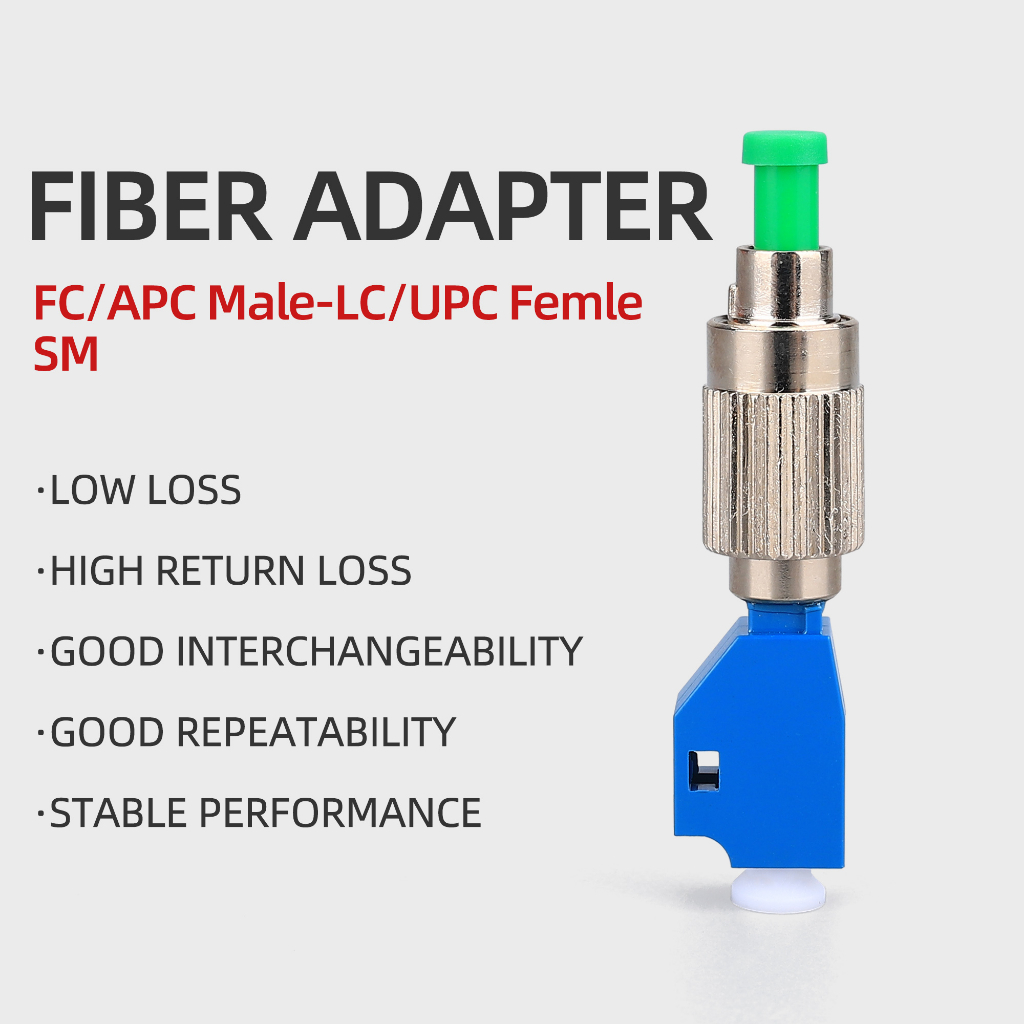 FTTH วิศวกรรมตัวเชื่อมต่อไฟเบอร์ออปติกพิเศษ FC-LC UPC / APC / OM3 / OM4 อะแดปเตอร์แปลงไฮบริดหลายโหมด FC ชาย - LC หญิง