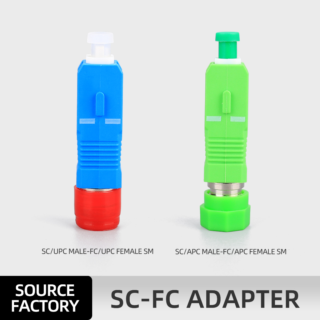 ไฟเบอร์ออปติก SC-FC Single Mode Coupler Hybrid Connector Converter อะแดปเตอร์ไฟเบอร์ออปติกสําหรับ FC Female to SC Male