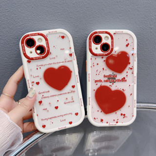 เคสโทรศัพท์มือถือ แบบใส ลายกราฟฟิตี้หัวใจ ภาษาอังกฤษ สําหรับ iPhone 14 13 12 11 11 14ProMax 14Plus 13ProMax