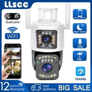 LLSEE yoosee, กล้องวงจรปิดไร้สายกลางแจ้ง wifi, กล้องรักษาความปลอดภัย IP 360 องศาการติดตามอัตโนมัติ, การมองเห็นกลางคืนที่มีสีสัน, พูดคุยสองทาง, กันน้ำ