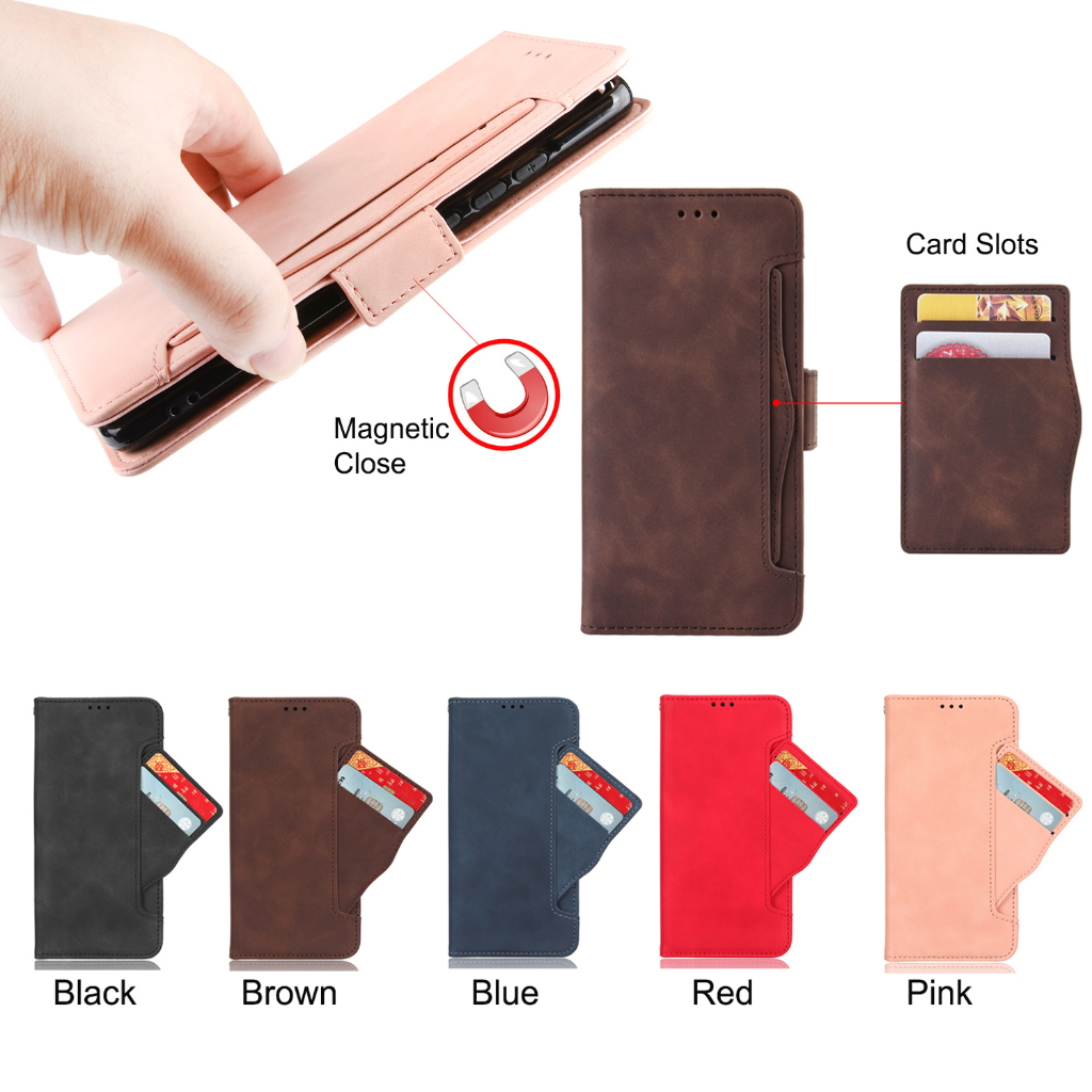 เคส Case for Huawei Y5p Y6p Y7a Y7p Y8p Y6s Y9s Y5 Y9 Prime 2019 Nova Y61 เคสฝาพับ เคสหนัง โทรศัพท์หนัง TPU นิ่ม ฝาพับแม่เหล็ก พร้อมช่องใส่บัตร ตั้งได้ Retro Leather Case Flip Cover Multi Card Slots Holder Wallet ซองมือถือ