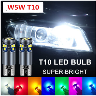 หลอดไฟ led T10 W5W 18smd ถอดรหัส 12v สว่างมาก สําหรับติดป้ายทะเบียนรถยนต์ 1 ชิ้น