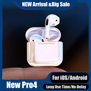 ใหม่ Pro4 TWS หูฟังไร้สายบลูทู ธ 5.0 สเตอริโอกีฬามินิหูฟัง InPods สําหรับ Android และสมาร์ทโฟน