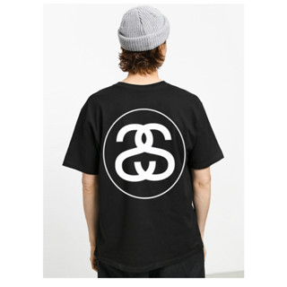 Stussy เสื้อยืด คอกลม แขนสั้น พิมพ์ลายเรขาคณิต S คู่ สําหรับผู้หญิง และผู้ชาย