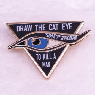 Draw THE cat eye sharp พอที่จะฆ่าผู้ชายเนื้อเพลงเคลือบ Pin Midnights music อัลบั้มเข็มกลัด swifties เครื่องประดับของขวัญ