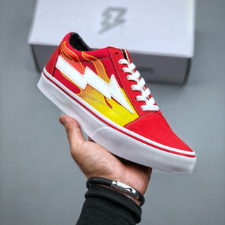 Revenge x Storm x Van รองเท้าสเก็ตลําลอง ส้นแบน สําหรับผู้ชายและผู้หญิง