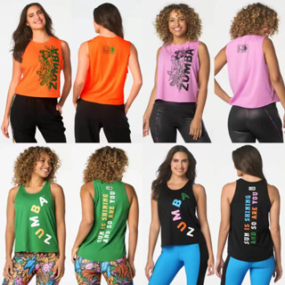 Zumba zumba ZW Dance เสื้อกีฬา เสื้อกล้าม เรืองแสง สีส้ม แบบแห้งเร็ว ทรงหลวม แนวสตรีท สําหรับผู้หญิง