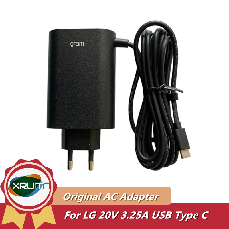ของแท้แล็ปท็อป AC Power Adapter FAST Charger สําหรับ LG LGgram15Z970 6Z90P 17Z90P แหล่งจ่ายไฟ 65W 20