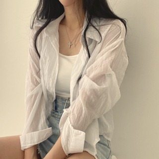 Thin French Top Premium Cardigan Cover Up Shirt