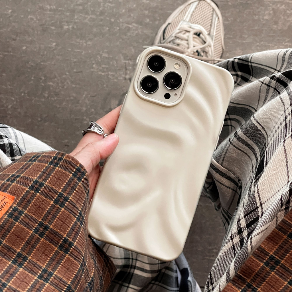 แฟชั่นไวน์แดงสีงาช้างสีขาวระลอกน้ําซิลิโคนอ่อนนุ่มกรณีโทรศัพท์สําหรับ ไอโฟน 14 มือโปร สูงสุด 13 12 11 14มือโปร 13มือโปร กันกระแทกปกหลังปลอกผู้หญิ - รูปที่ 2