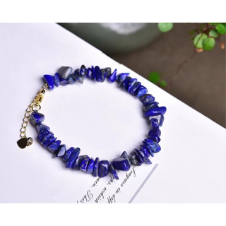 Lapis lazuli สร้อยข้อมือ คริสตัลธรรมชาติ แฟชั่นสําหรับผู้หญิง