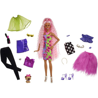 Barbie Extra Deluxe Doll &amp; Accessories Set with Pet, Mix &amp; Match Pieces for 30+ Looks, Multiple Flexible Joints  HGR60 ชุดตุ๊กตาบาร์บี้ ดีลักซ์ และอุปกรณ์เสริม พร้อมสัตว์เลี้ยง มิกซ์แอนด์แมทช์ สําหรับ 30+ Looks HGR60