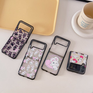 เคสโทรศัพท์มือถืออะคริลิค แบบพับได้ ลาย Lonely Bunnies Club Samsung สําหรับ Galaxy Z Flip 4 Z Flip 3 5G