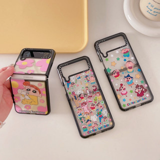 เคสโทรศัพท์มือถืออะคริลิค แบบพับได้ ลายการ์ตูนชินจัง สําหรับ Samsung Galaxy Z Flip 4 Z Flip 3 5G