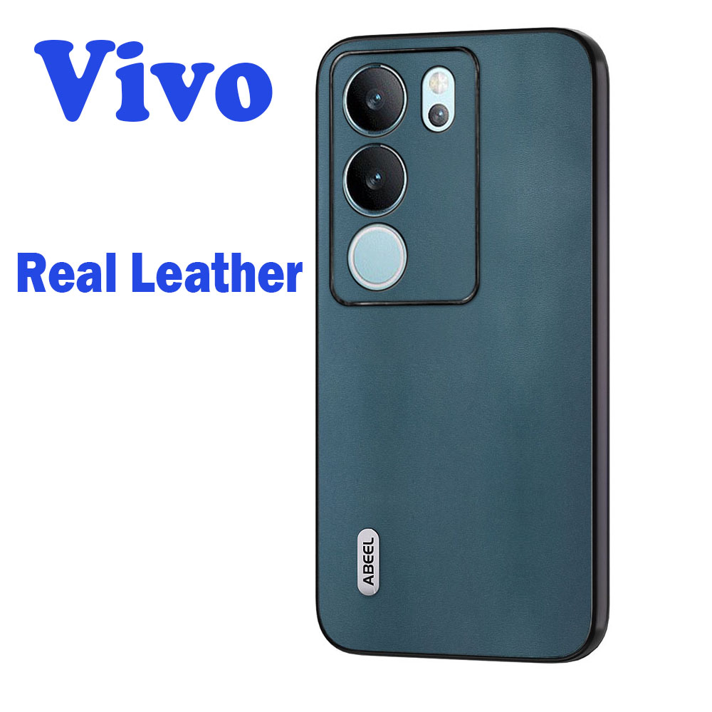 สำหรับ Vivo X100 V29e V29 X80 Pro X90 V25 Pro V23 5G Y33s Y33T Y21T Y21 ของแท้จากหนังแท้ฝาหลังเคสโทร