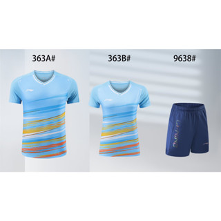 ใหม่ ชุดเสื้อแขนสั้น ลาย Li Ning แบดมินตัน แฟชั่นสําหรับผู้ชาย และผู้หญิง เหมาะกับการเล่นกีฬา เทนนิส 2023