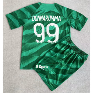 เสื้อกีฬาแขนสั้น ลายทีมผู้รักษาประตู PSG DONNARUMMA/99 2023/24 สําหรับเด็ก และผู้ใหญ่