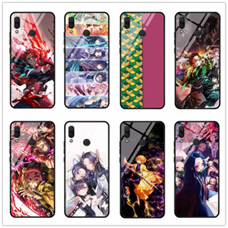 สําหรับ Huawei Nova 3i / Note 7i อะนิเมะ Demon Slayer: Kimetsu No Yaiba กระจกนิรภัย กันกระแทก เคสโทรศัพท์ แบบแข็ง DIY