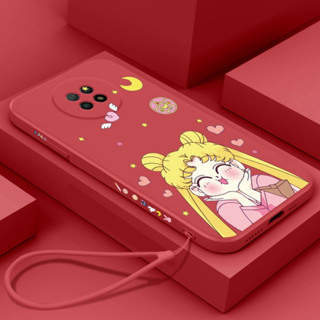 เคสโทรศัพท์มือถือ ลายการ์ตูนเซเลอร์มูน พร้อมสายคล้อง สําหรับ Redmi 10 Prime+ Redmi 10 2022 Redmi 9T Redmi 5plus Redmi note5 Redmi note 11tpro Redmi 7