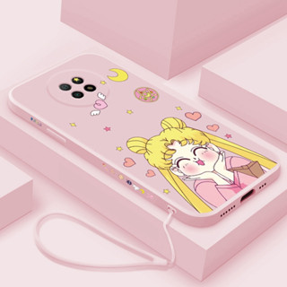 เคสโทรศัพท์มือถือ ลายการ์ตูนเซเลอร์มูน พร้อมสายคล้อง สําหรับ poco X3 X3NFC X3 pro poco M3 poco M3 pro poco X4pro 5G poco M4 pro 4G poco C40 poco M4 4G M5 4G