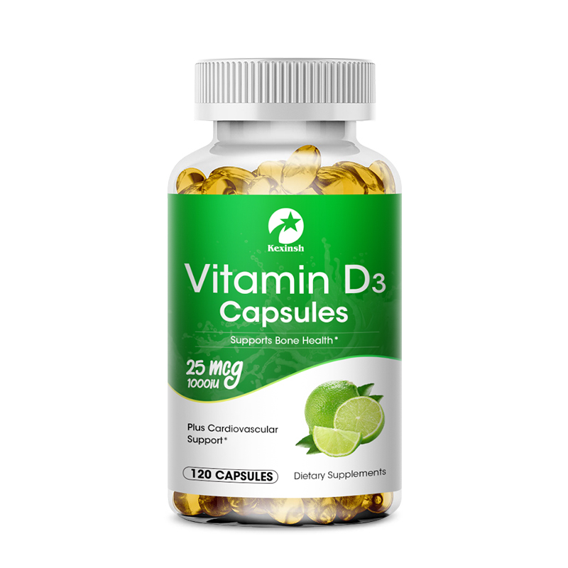 Kexinsh วิตามิน D3 แคปซูล ป้องกันโรคข้ออักเสบ สุขภาพและพลังงาน ดูแลกระดูก อาหารเสริมวิตามินดี