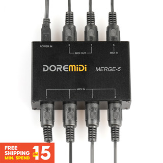 ⭐⭐⭐ใหม่ อะแดปเตอร์แปลง MIDI Merger 5 MIDI อินพุต 2 เอาท์พุต รองรับ USB Power MERGE-5