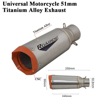 ท่อไอเสียไทเทเนียมอัลลอยด์ 51 มม. ดัดแปลง สําหรับรถจักรยานยนต์ DUKE 790 1290R CBR650R Z900