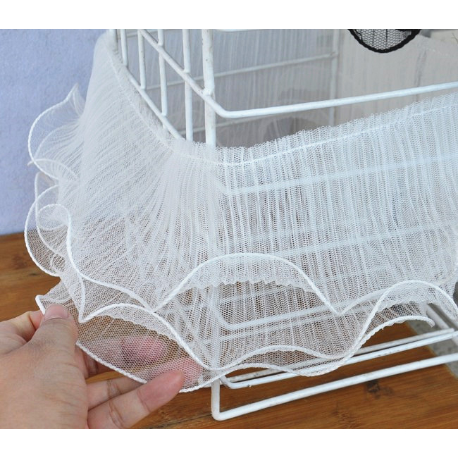 ริบบิ้นผ้าลูกไม้ ปักลายดอกไม้ สีขาว สีดํา กว้าง 12 ซม.ความยาว1 เมตร สําหรับตกแต่งเสื้อผ้า งานแต่งงาน DIY - รูปที่ 4