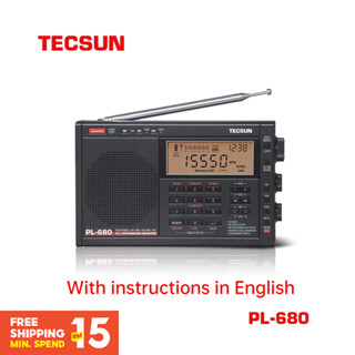 ⭐⭐⭐Tecsun PL-680 วิทยุ FM MW SBB PLL ดิจิทัล สเตอริโอ แบบพกพา ตั้งหลับอัตโนมัติ PL680 PL-660