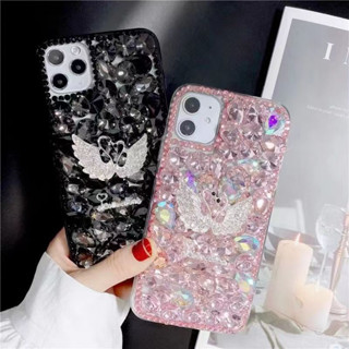 เคสโทรศัพท์มือถือ ป้องกัน หน้าจอพับได้ ประดับเพชร พลอยเทียม หรูหรา สําหรับ Samsung zflip5 zfold5 zflip4 zfold4 zfold3 zflip3 Findn2flip