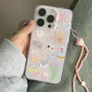 เคสป้องกันโทรศัพท์มือถือ ลายลูกแมว และเค้ก สําหรับ iphone11 12 13 14 pro promax