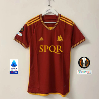 เสื้อกีฬาแขนสั้น ลายทีมชาติฟุตบอล Roma 23 24 AS.Roma ชุดเหย้า S-4XL