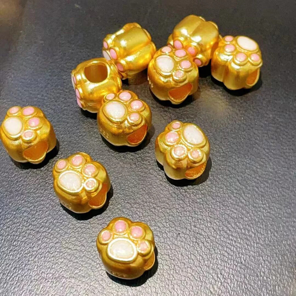 ทรายเวียดนาม แฮนด์เมด สีทอง ขนาดเล็ก สำหรับทำเครื่องประดับ สร้อยข้อมือ DIY thumbnail 8