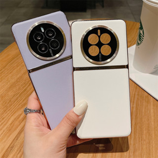 เคสโทรศัพท์มือถือหนัง PC ชุบไฟฟ้า ป้องกันเลนส์กล้อง สําหรับ XiaoMi 13 Pro 13Ultra