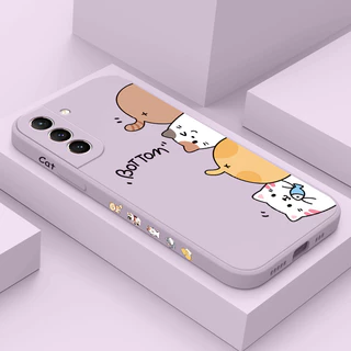 เคสโทรศัพท์มือถือ ลายแมว สําหรับ Samsung Galaxy S21 S20 FE Ultra Plus 5G