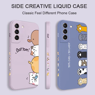 เคสโทรศัพท์มือถือ ลายแมว สําหรับ Samsung Galaxy S21 S20 FE Ultra Plus 5G