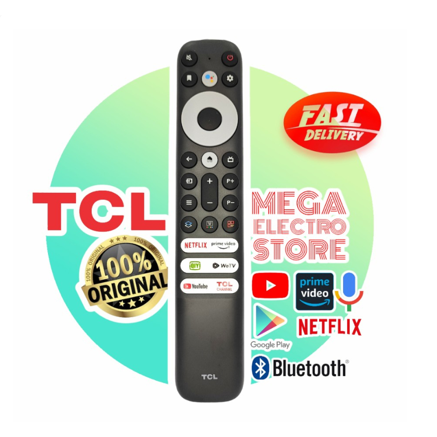 รีโมตคอนโทรล RC901V RC902V FMR6 สําหรับสมาร์ททีวี TCL 4K LED Android พร้อม Netflix Youtube QIY 65P72