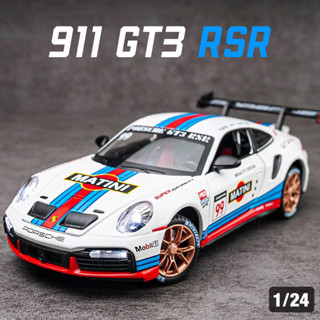 【ไม่มีกล่อง】โมเดลรถยนต์ โลหะผสมสังกะสี 1/24 Porsche 911 GT3 RSR ของเล่นสําหรับเด็กผู้ชาย