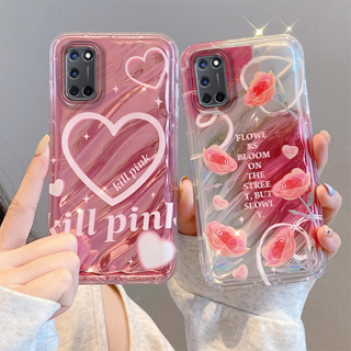 เคสโทรศัพท์มือถือ แบบนิ่ม พิมพ์ลายคลื่น สําหรับ OPPO A92 A52 A72