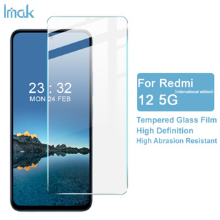 Imak Redmi 12 5G Overseas Edition ฟิล์มกระจกนิรภัยกันรอยหน้าจอโทรศัพท์มือถือ 9H แบบใส สําหรับ Screen Protector Film