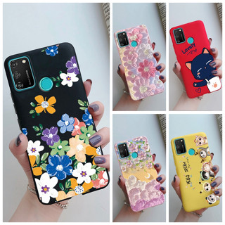 เคสซิลิโคนนิ่ม กันกระแทก ลายการ์ตูนดอกไม้ สําหรับ Honor 9A