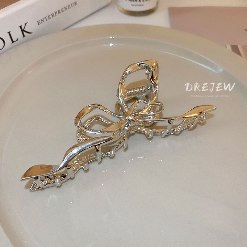 DREJEW กิ๊บติดผม โลหะ ประดับโบว์ ทันสมัย เรียบง่าย หวานและเท่ เครื่องประดับผม อินเทรนด์ หรูหรา
