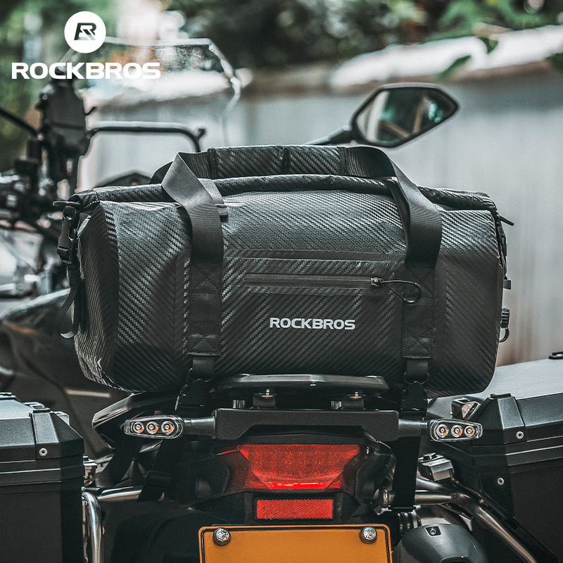【TH Delivery】ROCKBROS กระเป๋าเป้สะพายหลัง กันน้ํา 20-60 ลิตร สําหรับรถจักรยานยนต์ Waterproof Bag กระเป๋ากันน้ำ มัดท้ายสำหรับรถมอเตอร์ไซด์ กระเป๋าเดินทาง
