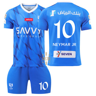 เสื้อกีฬาแขนสั้น ลายทีมชาติฟุตบอล Neymar Season Al-Hilal Saudi 2023-24 ชุดเหย้า สําหรับเด็ก และผู้ใหญ่