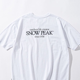 พร้อมส่ง เสื้อยืดแขนสั้น ผ้าฝ้าย พิมพ์ลาย SNOW PEAK สไตล์คลาสสิก สําหรับผู้ชาย และผู้หญิง