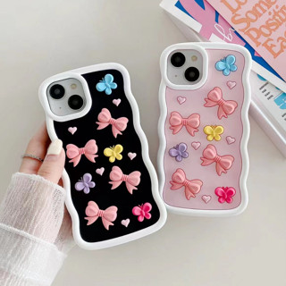 เคสโทรศัพท์มือถือ ซิลิโคน กันกระแทก ประดับโบว์ รวมทุกอย่าง สําหรับ iPhone 14 13 12 11 Pro Max